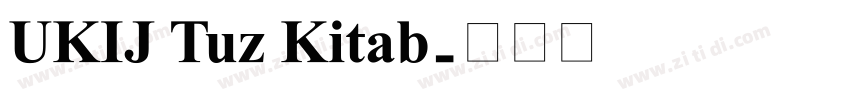 UKIJ Tuz Kitab字体转换
